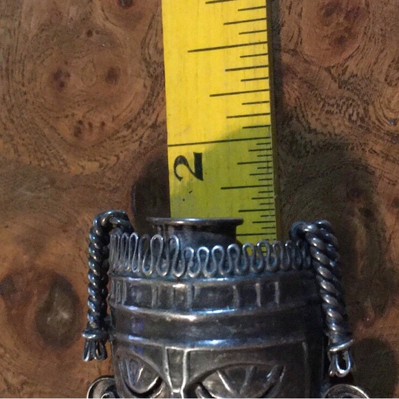 Los Castillo Articulated Sterling Silver Aztec Mask Brooch Mid Century Taxco - Picture 7 of 12